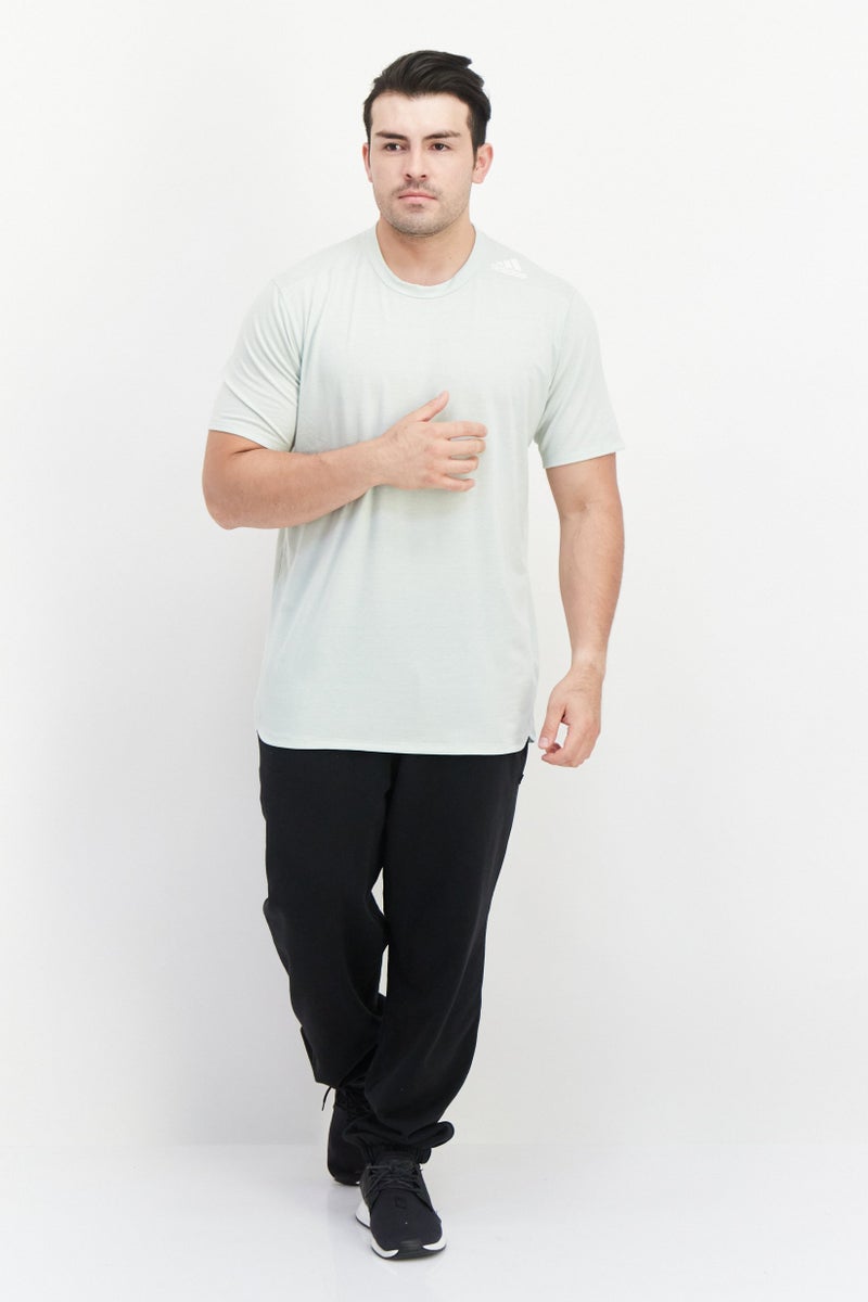 Adidas Men Sportswear Fit Brand Logo Training T-Shirt, Mint Green - Image 4